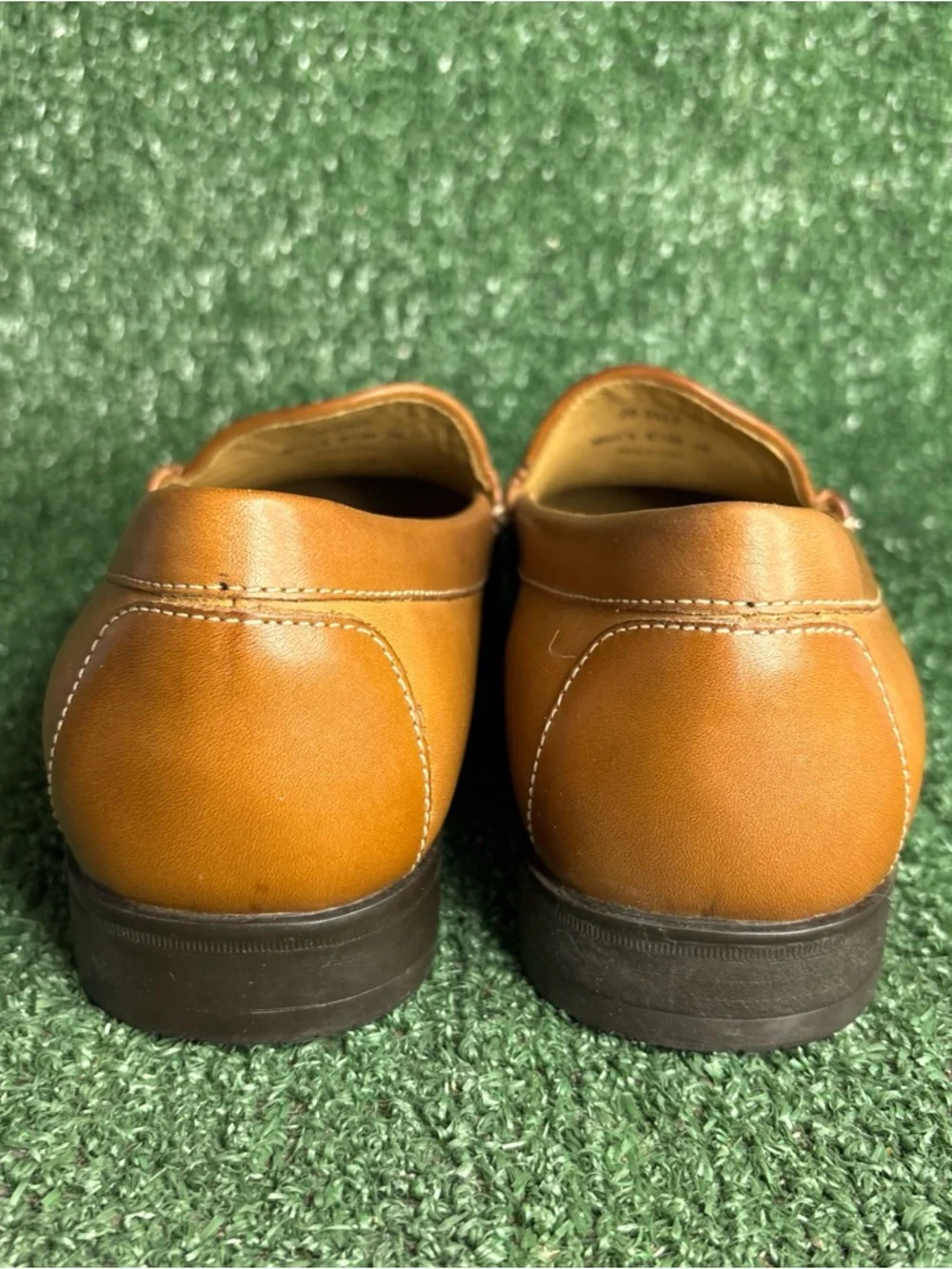 NEW Johnston & Murphy Men's 20-3322 Brown‎ Leather Tassel Stitched Loafers 8.5 M